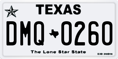 TX license plate DMQ0260