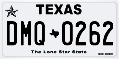 TX license plate DMQ0262