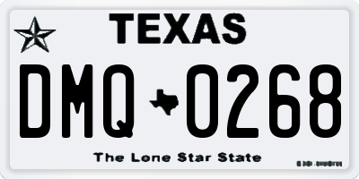 TX license plate DMQ0268
