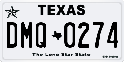 TX license plate DMQ0274