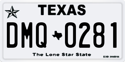 TX license plate DMQ0281