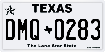 TX license plate DMQ0283