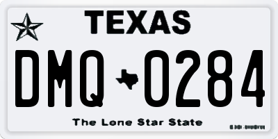 TX license plate DMQ0284