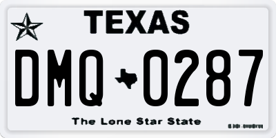 TX license plate DMQ0287