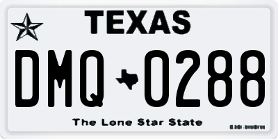 TX license plate DMQ0288
