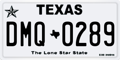 TX license plate DMQ0289