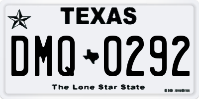 TX license plate DMQ0292