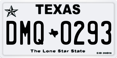 TX license plate DMQ0293