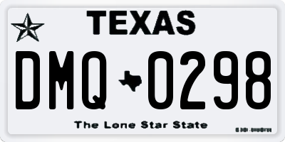 TX license plate DMQ0298
