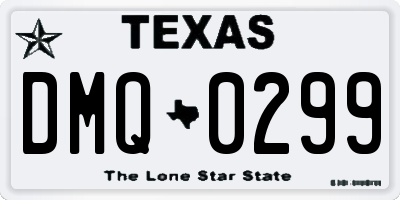 TX license plate DMQ0299