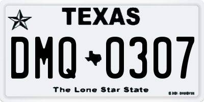 TX license plate DMQ0307