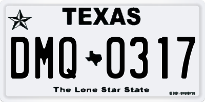 TX license plate DMQ0317