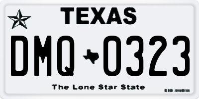 TX license plate DMQ0323