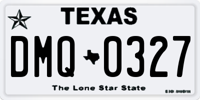 TX license plate DMQ0327
