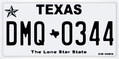 TX license plate DMQ0344