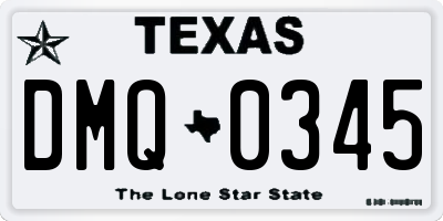 TX license plate DMQ0345