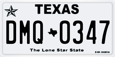 TX license plate DMQ0347