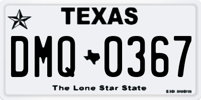 TX license plate DMQ0367