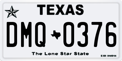 TX license plate DMQ0376