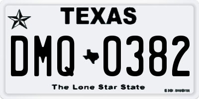 TX license plate DMQ0382