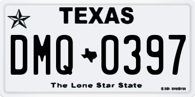 TX license plate DMQ0397