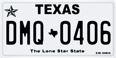 TX license plate DMQ0406