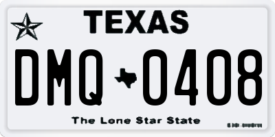 TX license plate DMQ0408