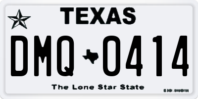 TX license plate DMQ0414
