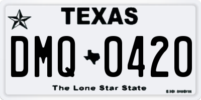 TX license plate DMQ0420