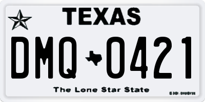 TX license plate DMQ0421