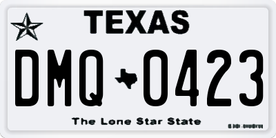 TX license plate DMQ0423