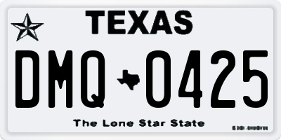 TX license plate DMQ0425