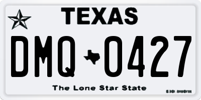 TX license plate DMQ0427