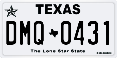 TX license plate DMQ0431