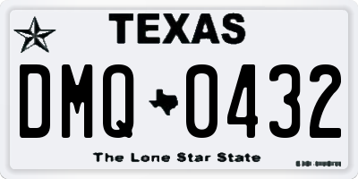 TX license plate DMQ0432
