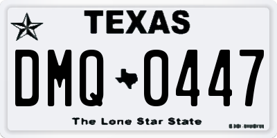 TX license plate DMQ0447