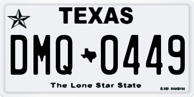 TX license plate DMQ0449