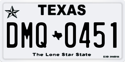 TX license plate DMQ0451