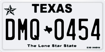 TX license plate DMQ0454