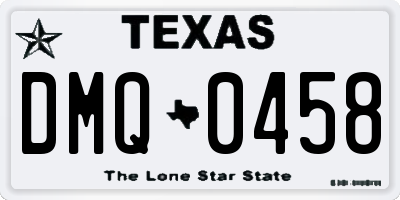 TX license plate DMQ0458