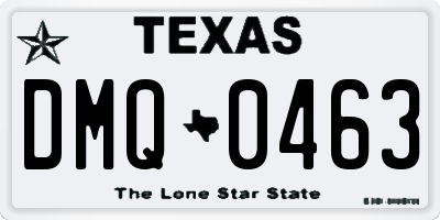 TX license plate DMQ0463