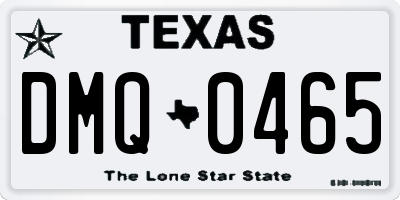 TX license plate DMQ0465
