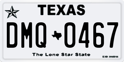 TX license plate DMQ0467