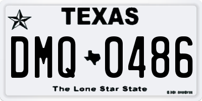 TX license plate DMQ0486