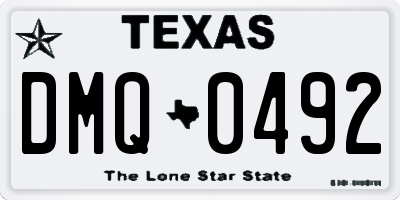 TX license plate DMQ0492