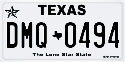 TX license plate DMQ0494