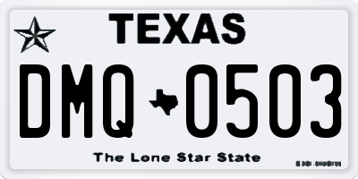 TX license plate DMQ0503