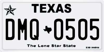 TX license plate DMQ0505