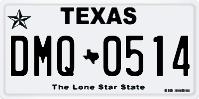 TX license plate DMQ0514