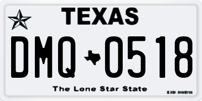 TX license plate DMQ0518